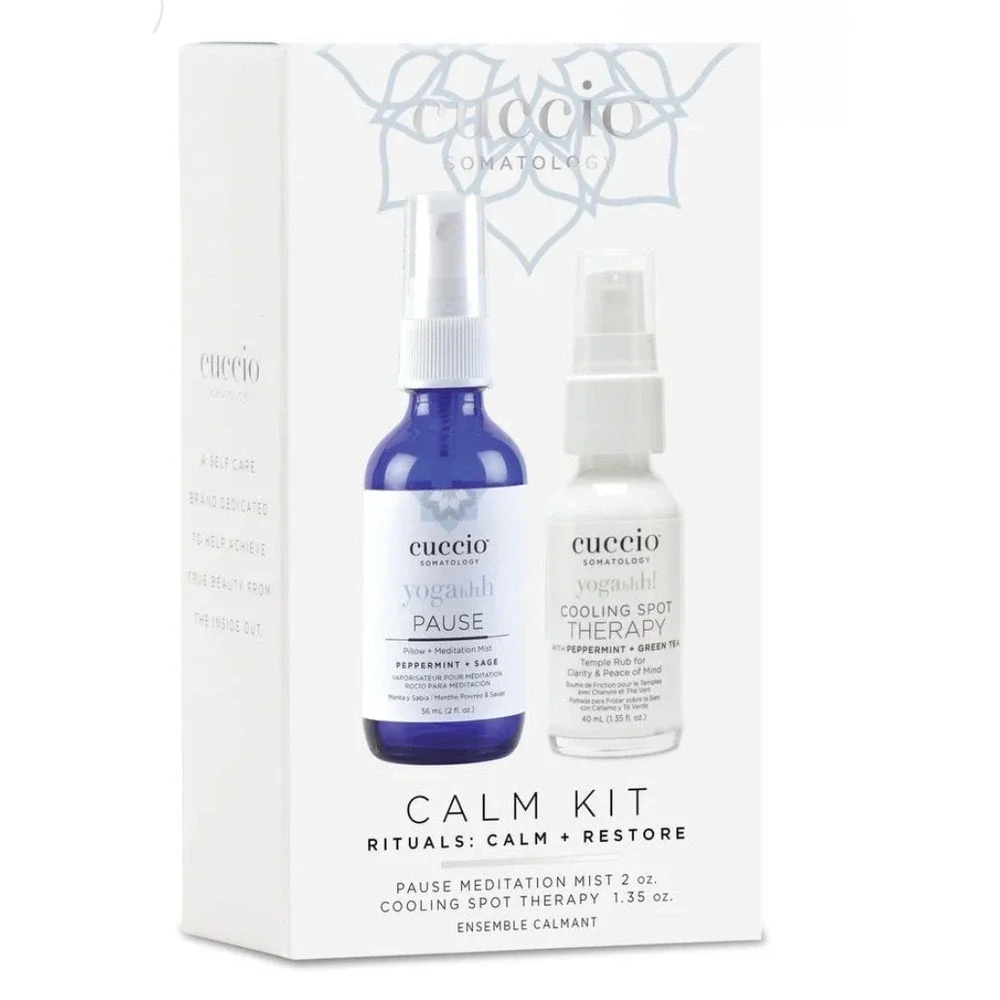 Cuccio Somatology Calm Kit Pause Meditation Mist Cooling Spot Therapy Duo New